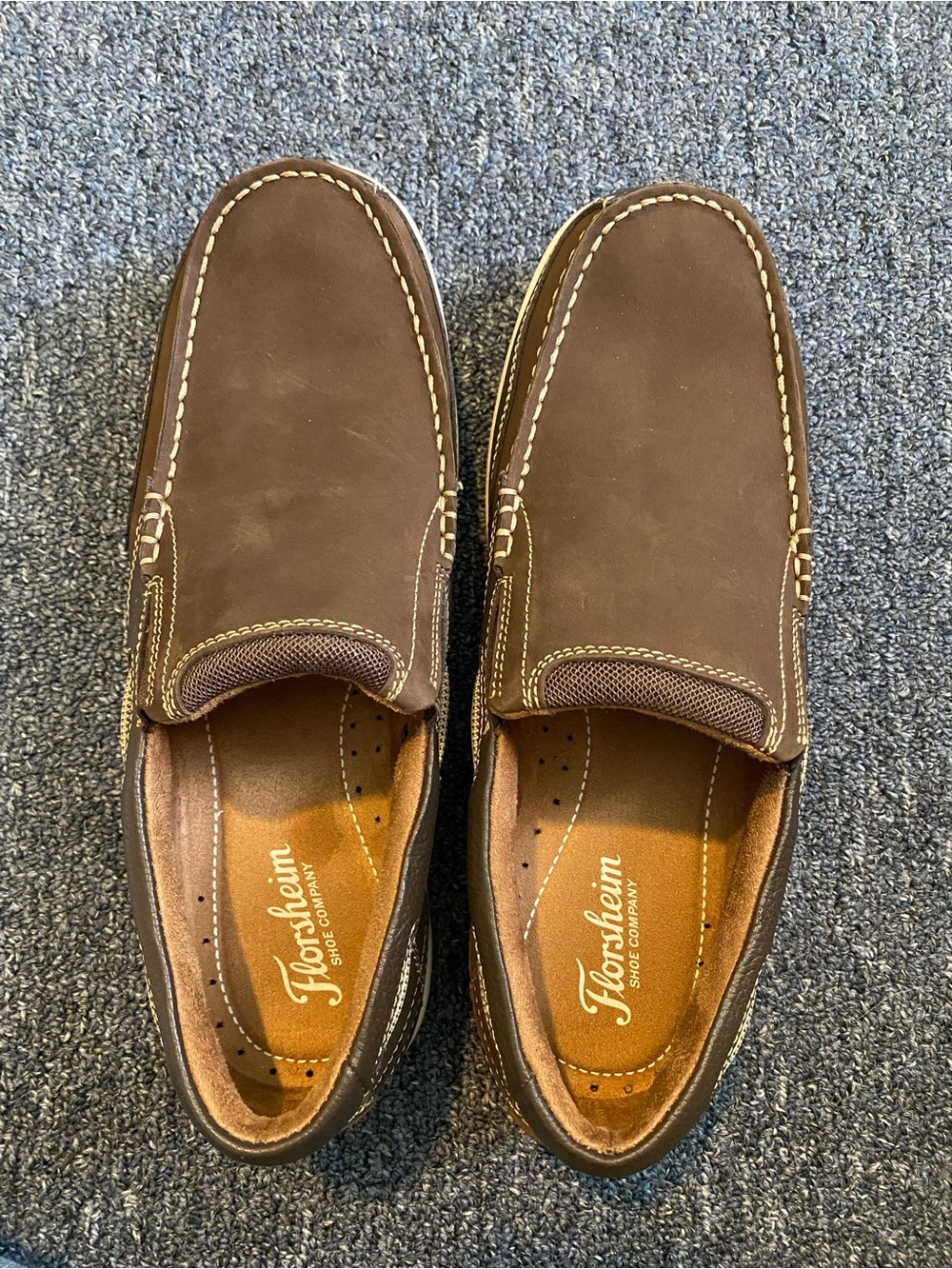 Florsheim Brown Leather Slip-On Moccasin Loafers